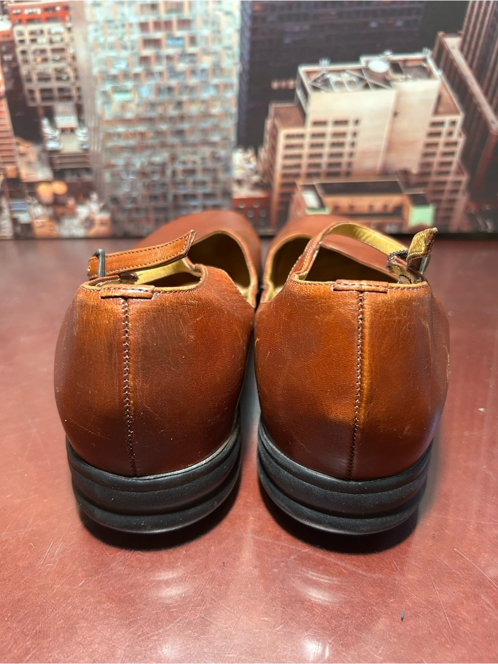 Footprint Women’s Brown Leather Mary Jane Clogs - Comfort sz 41 - Picture 5 of 8